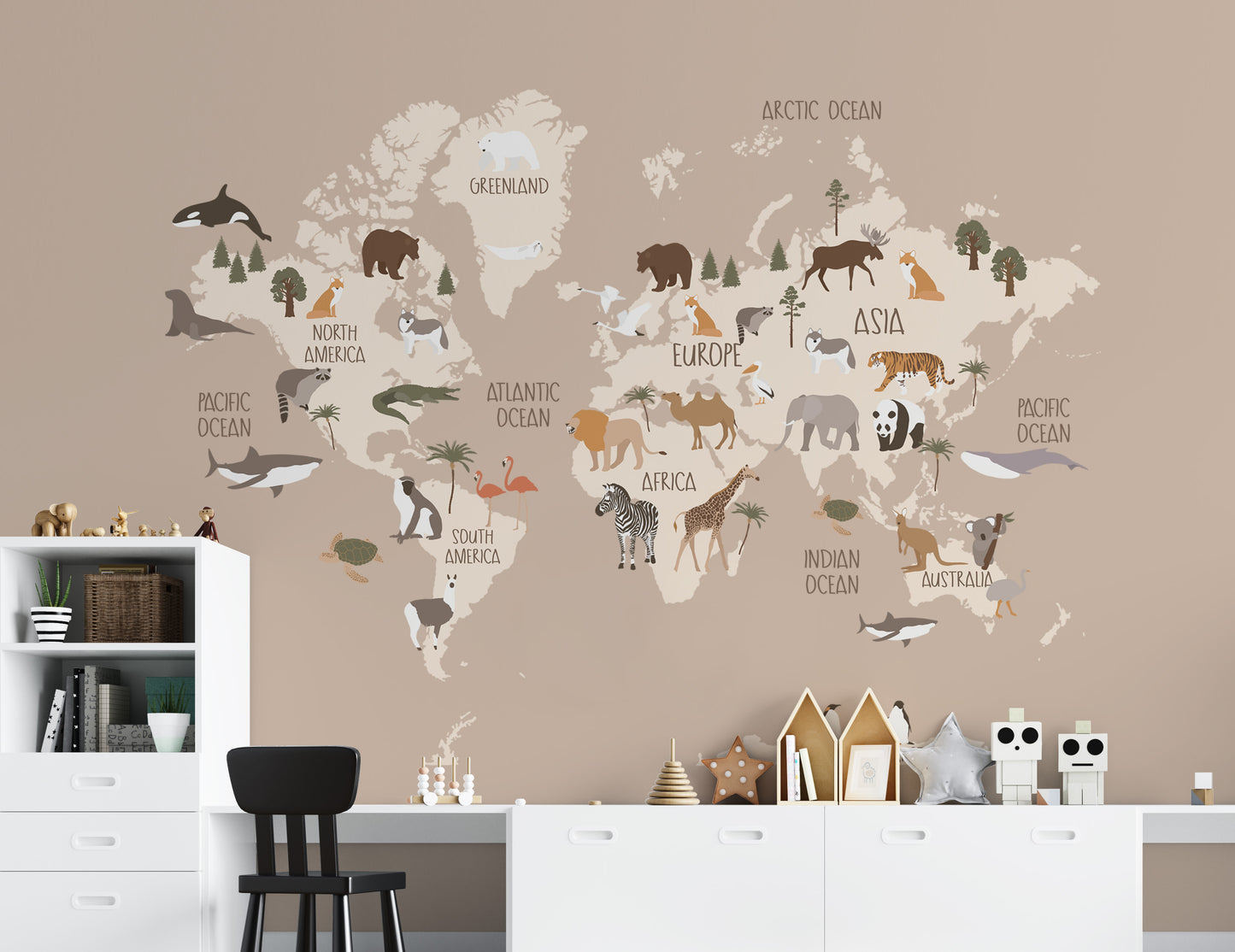 World Map oceans