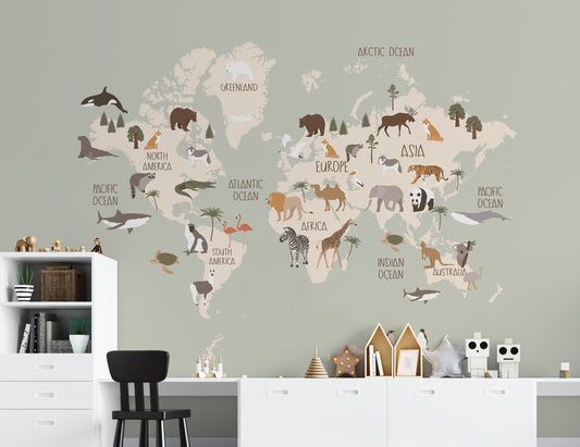 World Map oceans